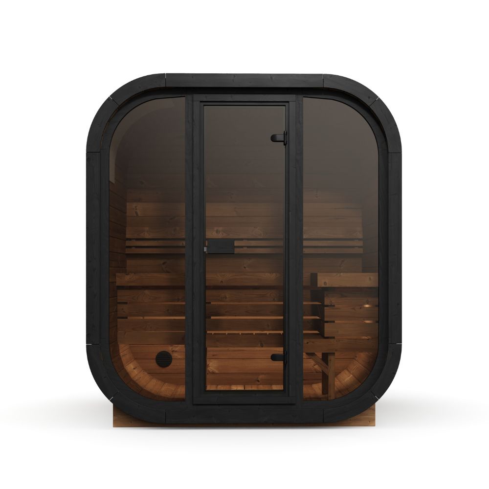 Atlantic Saunas | Horizon | 3 Person Outdoor Sauna - Full Glass Front