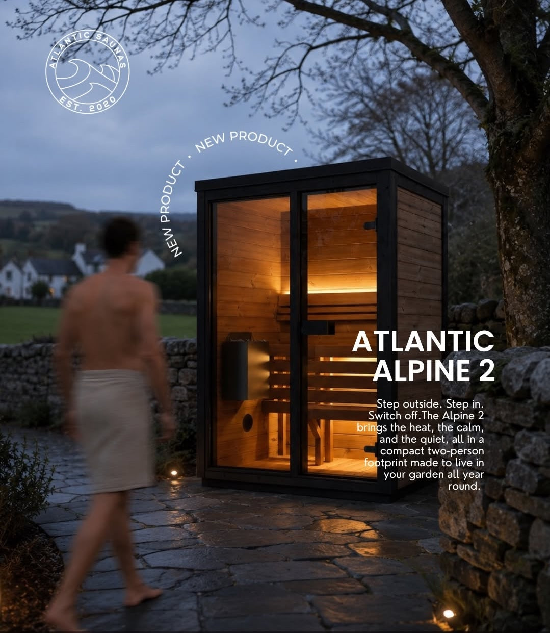 Atlantic Saunas | Alpine 2 | 2 Person Outdoor traditional sauna