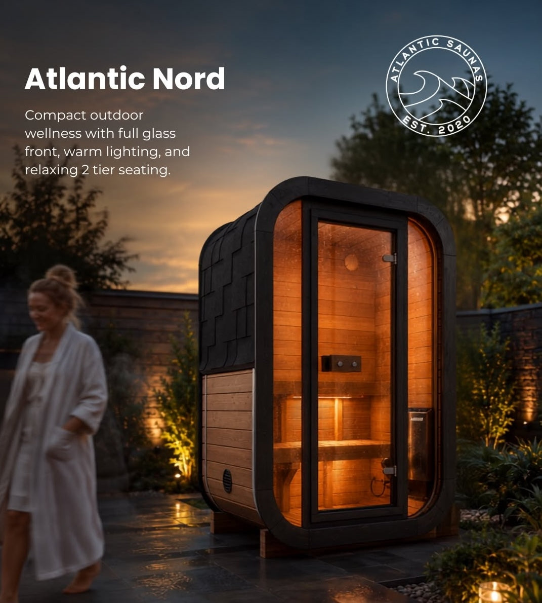Atlantic Saunas | Nord | 2 person outdoor sauna