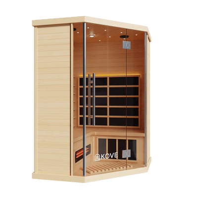 KOVE Corner Full Spectrum Infrared Sauna – 3–4 Person
