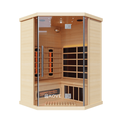 KOVE Corner Full Spectrum Infrared Sauna – 3–4 Person