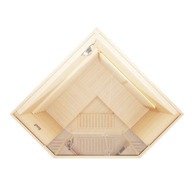 KOVE Corner Full Spectrum Infrared Sauna – 3–4 Person