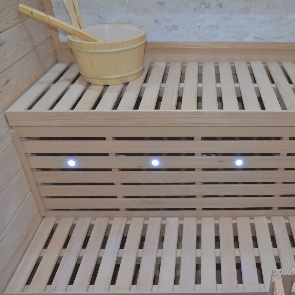 Atlantic Saunas | Elevate 1.2 | Traditional hot stone Indoor Sauna | 2 person | 2 Tier Seating