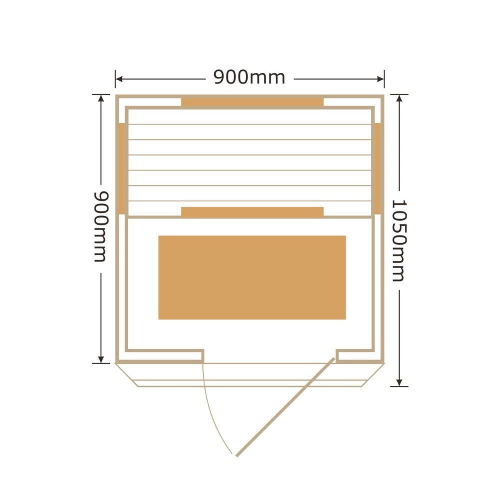 Atlantic Glow 0.9 | Mono | Infrared Indoor 1 Person Sauna