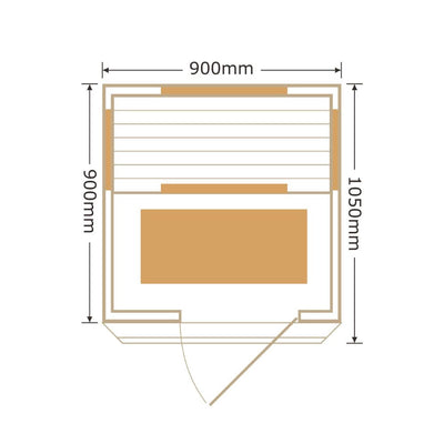 Atlantic Glow 0.9 | Mono | Infrared Indoor 1 Person Sauna
