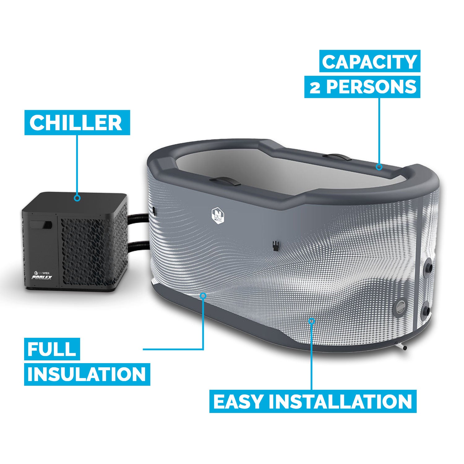 NetSpa Järvi Ice Bath and Chiller Bundle