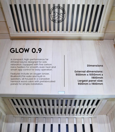 Atlantic Glow 0.9 | Mono | Infrared Indoor 1 Person Sauna