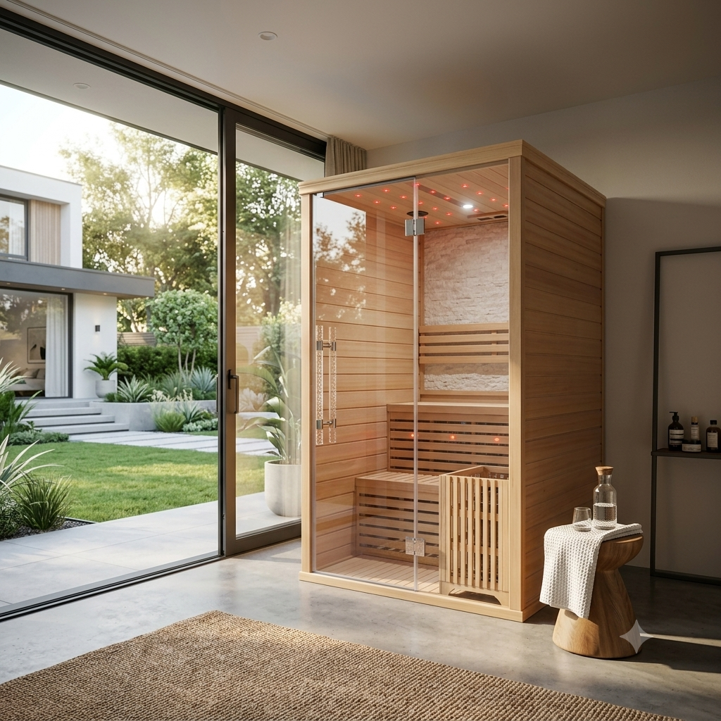 Atlantic Saunas | Elevate 1.2 | Traditional hot stone Indoor Sauna | 2 person | 2 Tier Seating