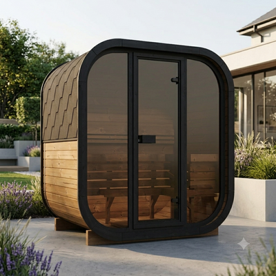 Atlantic Saunas | Horizon | 3 Person Outdoor Sauna - Full Glass Front