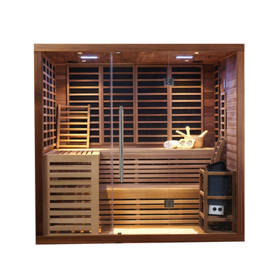 Artize Bio - Premium Hybrid dual heat source - Traditional Stove and Infrared Indoor sauna