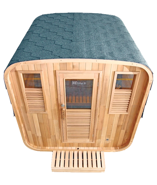Holl's - Gaïa Nova Outdoor Sauna — Complete Package Cabin + Harvia Vega 8kW hot stone stove