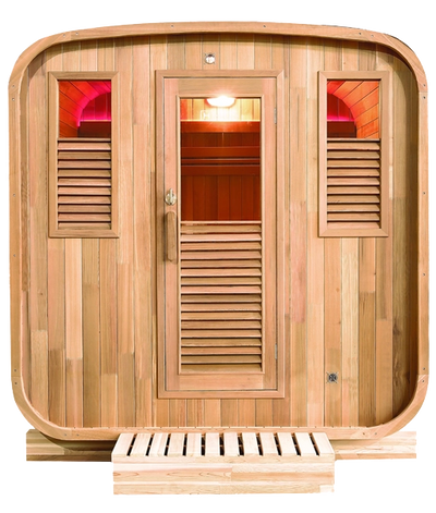 Holl's - Gaïa Nova Outdoor Sauna — Complete Package Cabin + Harvia Vega 8kW hot stone stove