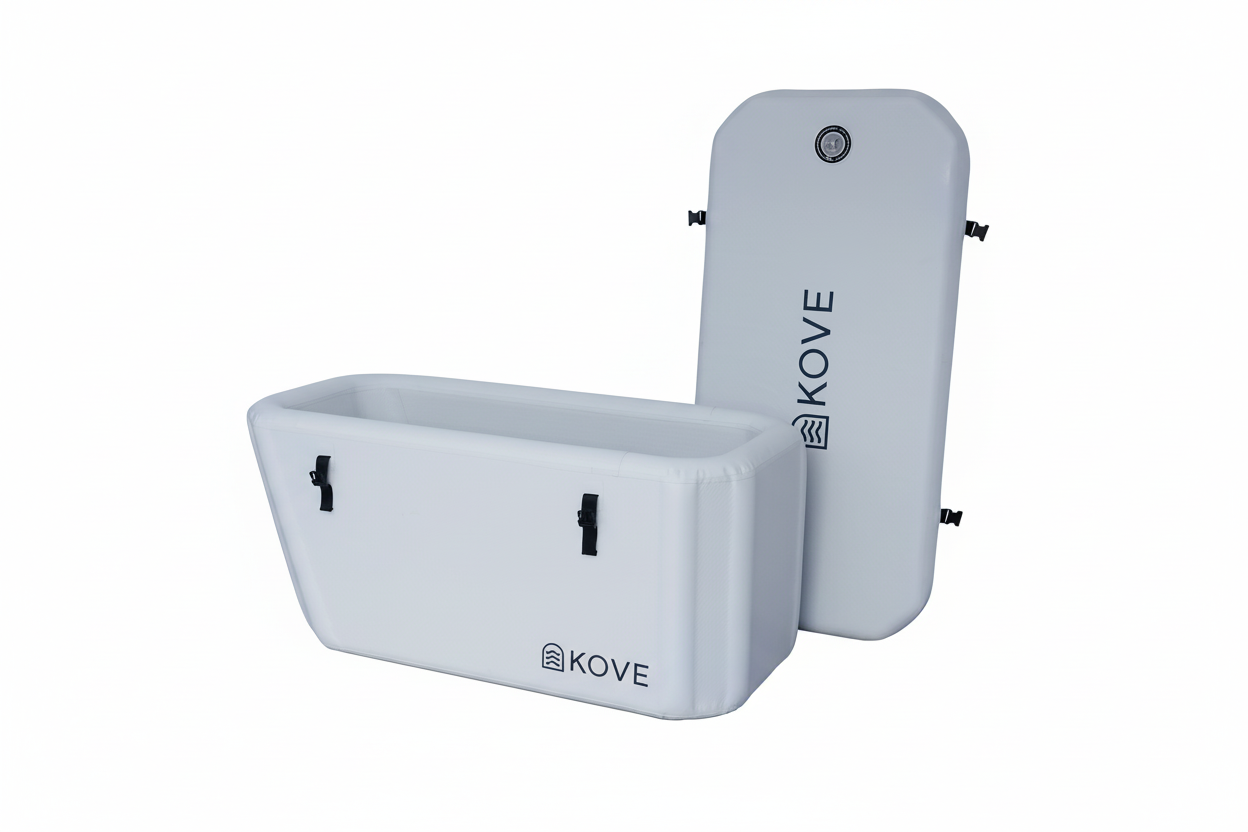 KOVE Elite Ice Bath – Premium Ergonomic Reclined Cold Plunge - Full Body Immersion - 450L (Chiller Compatible)