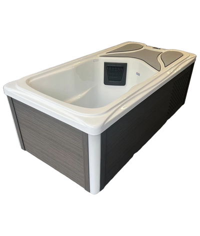 A rectangular cold plunge displayed on a white background. 

Remora premium ice bath - with integrated heat pump, facilitating temperatures from 5c to 40c.

